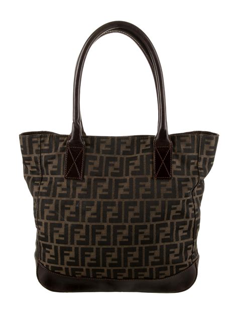 fendi zucca shopping tote|Fendi zucca canvas shoulder bag.